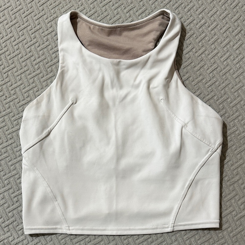 Lululemon Athletica White Crop Top